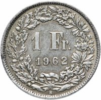 купить Швейцария 1 франк (franc) 1962