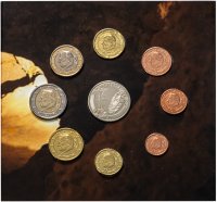 купить Бельгия 2011 официальный набор евро из 8 монет и жетона в буклете "Неолитические кремневые шахты в Спиенне"