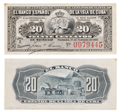 купить Куба 20 сентаво 1897 года P-53