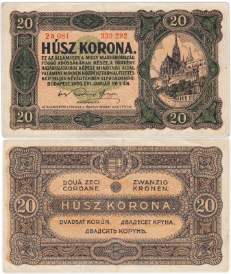 купить Австро-Венгрия 20 крон 1920 года