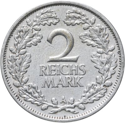 купить Германия, Веймарская Республика 2 рейхсмарки 1925 A - Берлин
