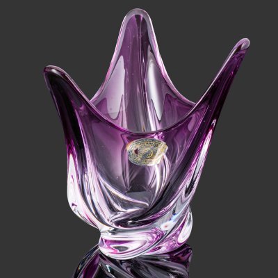 купить Ваза розового оттенка, хрусталь, Val Saint Lambert, Бельгия, 1950-1980 гг.
