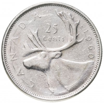 купить Канада 25 центов (cents) 1960