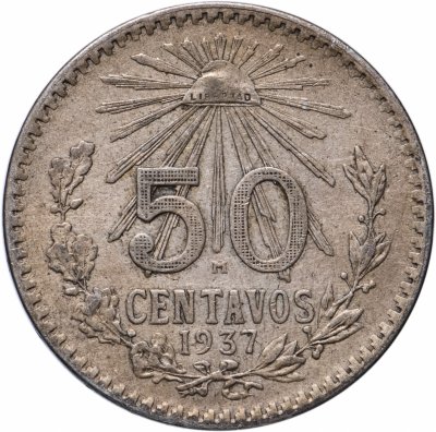 купить Мексика 50 сентаво (centavos) 1937