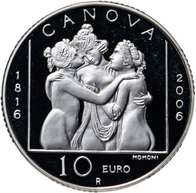 купить Сан-Марино 10 евро 2006 "«Три грации» Антонио Канова" с сертификатом