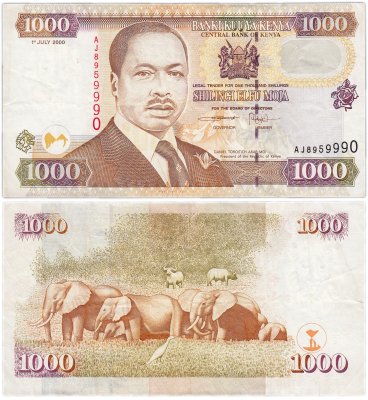 купить Кения 1000 шиллингов 2000 года.