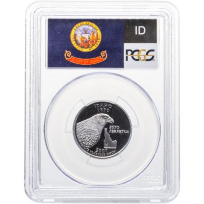 купить США 25 центов 2007 Квотер штата Айдахо в слабе PCGS PR69DCAM