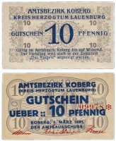 Купить Германия (Шлезвиг-Гольштейн: Коберг) 10 пфеннигов 1921