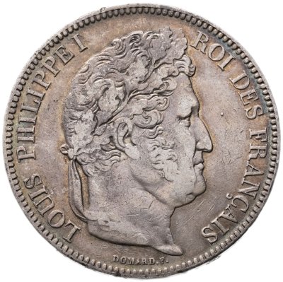 купить 5 франков (francs) 1834 Луи-Филипп
