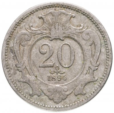 купить Австрия 20 геллеров 1894
