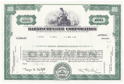 купить Акция США HARNISCHFEGER CORPORATION 1964-1971 гг.