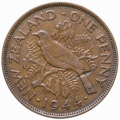 купить Новая Зеландия 1 пенни (penny) 1944
