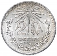 Купить Мексика 20 центаво (centavos) 1941 год