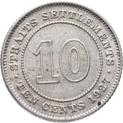 купить Стрейтс Сетлментс 10 центов (cents) 1927