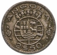 Купить Ангола 2,5 эскудо (escudos) 1953-1974