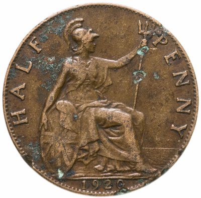 купить Великобритания 1/2 пенни (penny) 1920