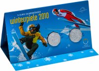 Купить Австрия 5 евро 2010 "Зимние игры" набор из 2х монет BU