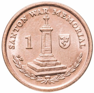 купить Остров Мэн 1 пенни (penny) 2008 "Мемориал Войны в Сантоне"