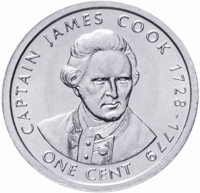 купить Острова Кука 1 цент (cent) 2003 "275 лет со дня рождения Джеймса Кука"