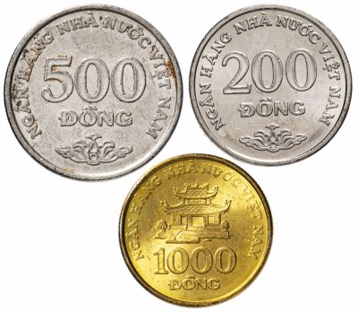 купить Вьетнам набор из 3-х монет 200, 500 и 1000 донгов 2003