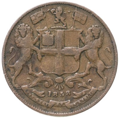 купить Британская Индия 1/4 анны (anna) 1858