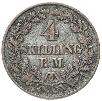 купить Дания 4 скиллинга ригсмонт (скиллинга-ригсмёнт, skilling rigsmont) 1856