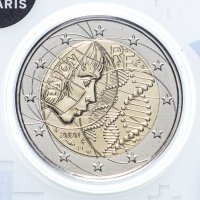 Купить Франция 2 евро 2020 "Медицинские исследования", коинкарта, надпись "Heros"