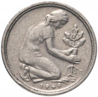 Купить Германия 50 пфеннигов (pfennig) 1949
