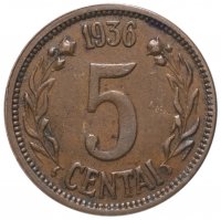 Купить Литва 5 центов 1936