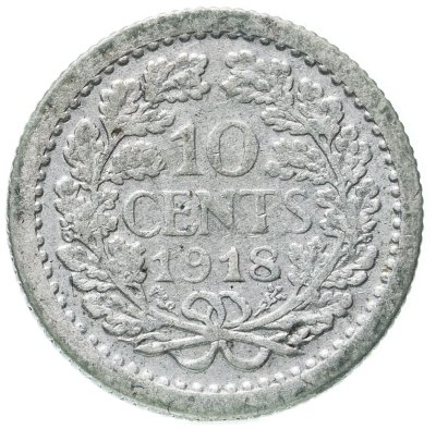 купить Нидерланды 10 центов (cents) 1918