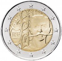купить Франция 2 евро 2013 "150 лет со дня рождения Пьера де Кубертена"