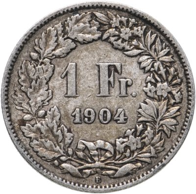 купить Швейцария 1 франк (franc) 1904