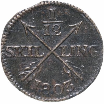 купить Швеция 1/12 скиллинга (skilling) 1803