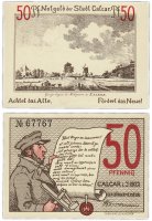 купить Германия (Рейнская провинция: Калькар) 50 пфеннигов 1922 (214.1/B1) "Вид на Калькар"