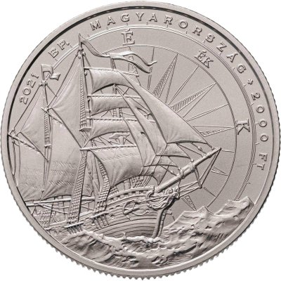 купить Венгрия 2000 форинтов 2021 "Мориц Бенёвский Корабль"