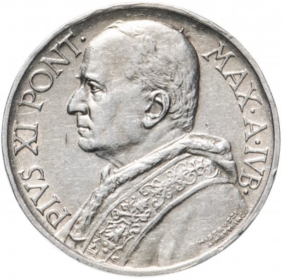 купить Ватикан 5 лир (lire) двойная дата 1933-1934