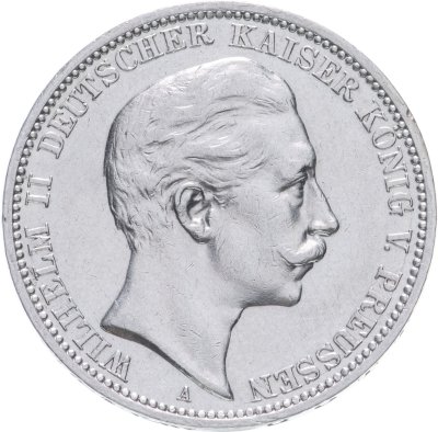 купить Германия (Империя) 3 марки (mark) 1908 A Пруссия