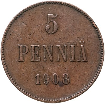купить 5 пенни (pennia) 1908 Финляндия