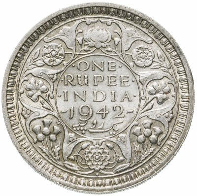 купить Индия (Британская) 1 рупия (rupee) 1942