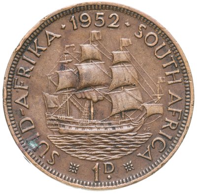 купить ЮАР 1 пенни (penny) 1952