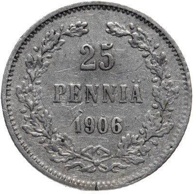 купить 25 пенни (pennia) 1906 L монета для Финляндии