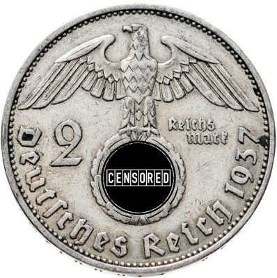 купить Германия (Третий Рейх) 2 рейхсмарки 1937, знак монетного двора "А" - Берлин