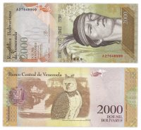 купить Венесуэла 2000 боливар 2016 (Pick 96a) 18.08.2016 (ВЗ-индеец)