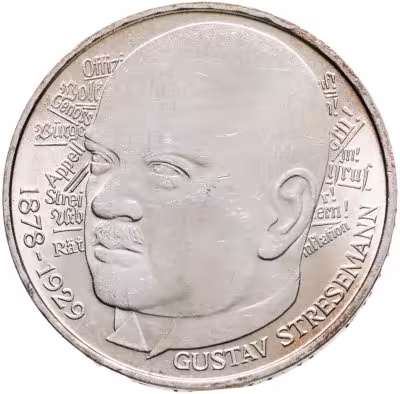 купить Германия 5 марок (deutsche mark) 1978 "100 лет со дня рождения Густава Штреземана"