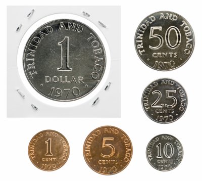 купить Тринидад и Тобаго набор монет 1970 (6 штук) Тираж 2014