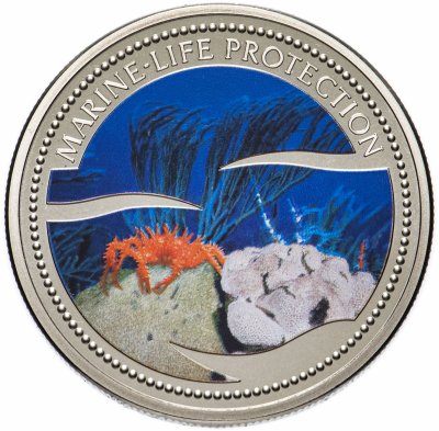 купить Палау 1 доллар 2003 "Подводный мир - Вымирающие виды - Краб"