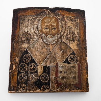 купить Икона "Святой Николай Чудотворец" (Николай Угодник), дерево, темпера, Российская империя, 1850-1900 гг.