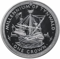 купить Остров Мэн 1 крона (crown) 1979 "1000 лет Тинвальду - Каракка"