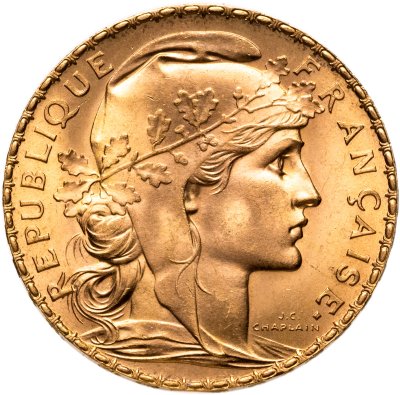 купить Франция 20 франков (francs) 1912