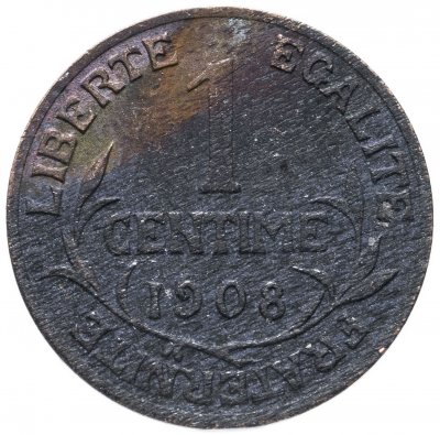 купить Франция 1 сантим (centime) 1908